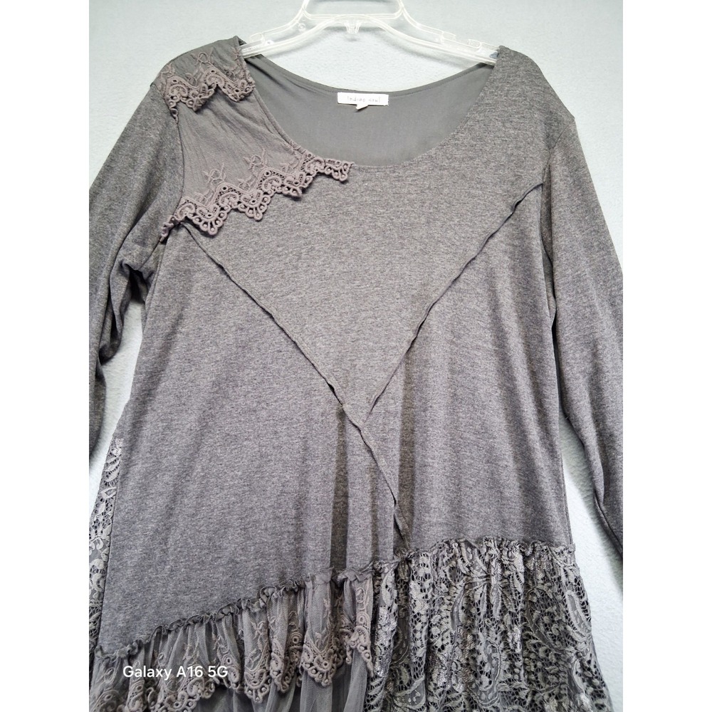 Indigo Soul Women's Long Sleeve Gray Dress Size 2XL Mid length - Picture 2 of 7